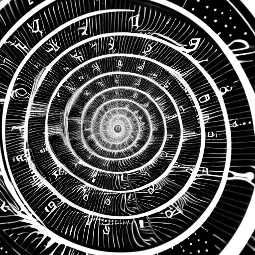 Image similar to psychedelic, spiral clock, black hole