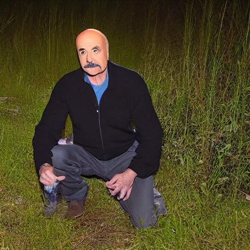 Image similar to dr. phil nighttime trailcam footage of dr. phil of dr. phil mcgraw