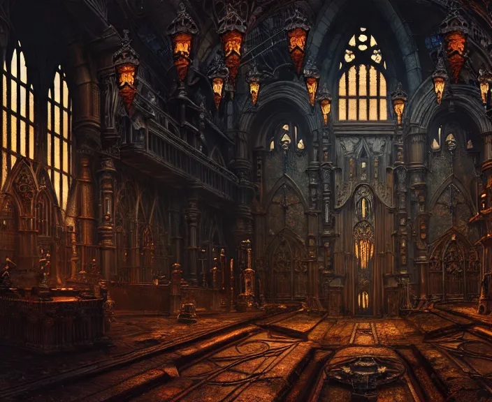 Image similar to steam necropolis, memento mori, gothic, neo - gothic, art nouveau, hyperdetailed copper patina medieval icon, stefan morrell, philippe druillet, ralph mcquarrie, concept art, steampunk, unreal engine, detailed intricate environment, octane render, moody atmospherics, volumetric lighting, ultrasharp, ominous, otherworldly