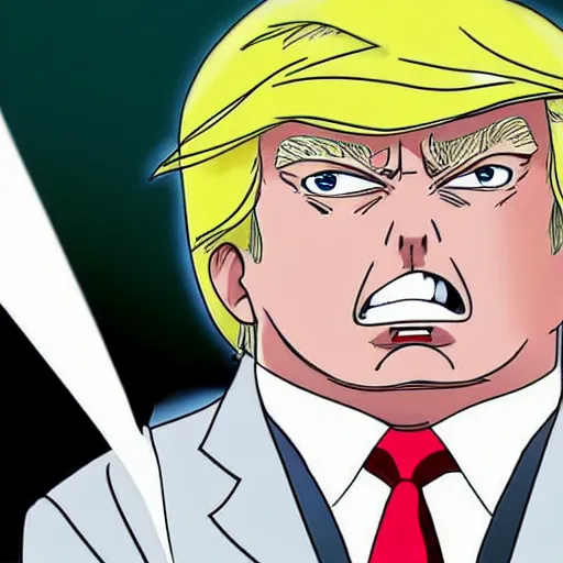 Image similar to donald trump as an anime character