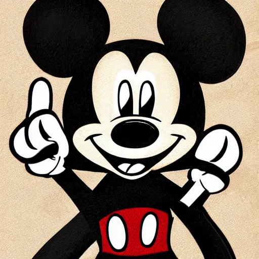 Image similar to mickey mouse by wlop and makoto shinkay