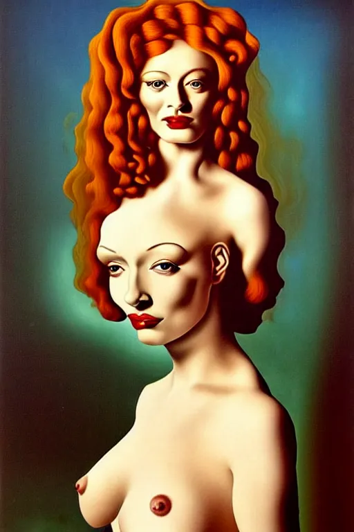 Image similar to christina hendricks by salvador dali