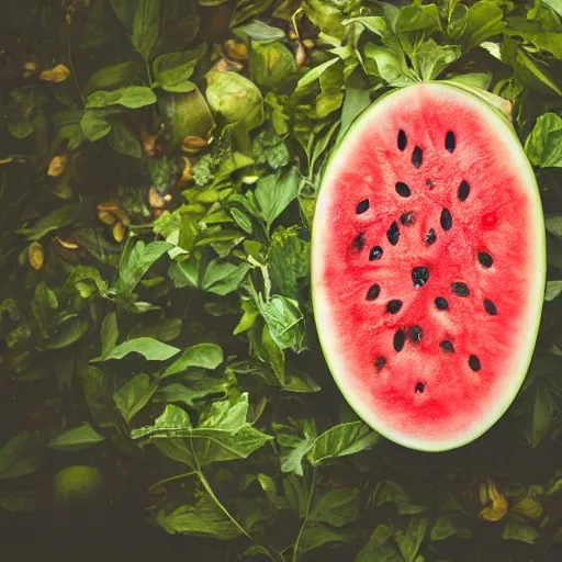 Image similar to photo of a watermelon on fire