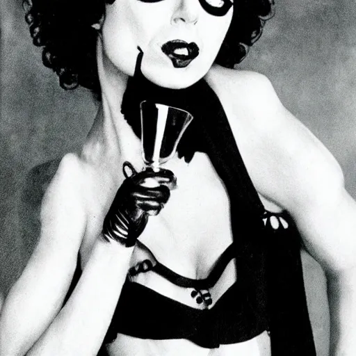 Image similar to Dr. Frank N Furter as a Bond girl