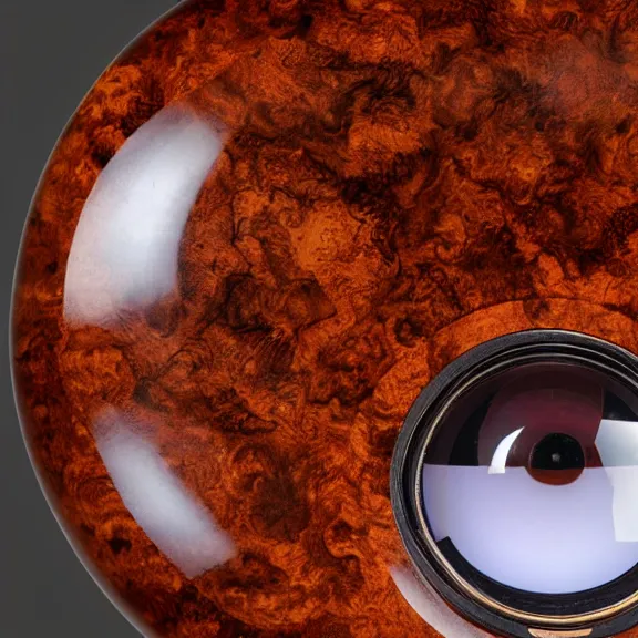 Prompt: mahogany hardwood burl, fisheye lens, photo realistic, 8k, highly detailed,