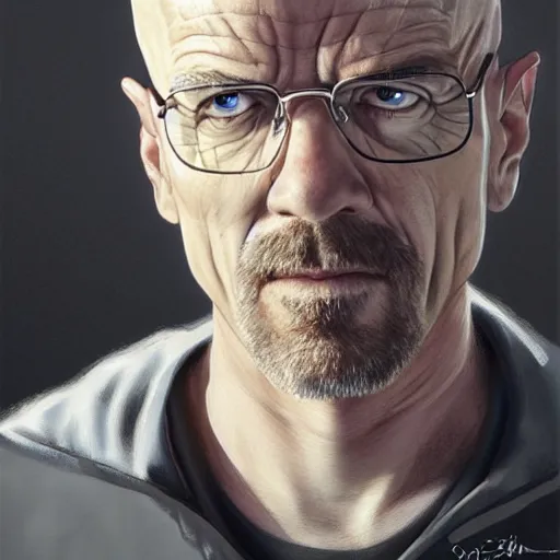 Image similar to a masterpiece portrait of mike from breaking bad. very detailed eyes. intricate, elegant, highly detailed. trending on artstation, digital art, by stanley artgerm lau, wlop, rossdraws, james jean, andrei riabovitchev, marc simonetti, yoshitaka amano
