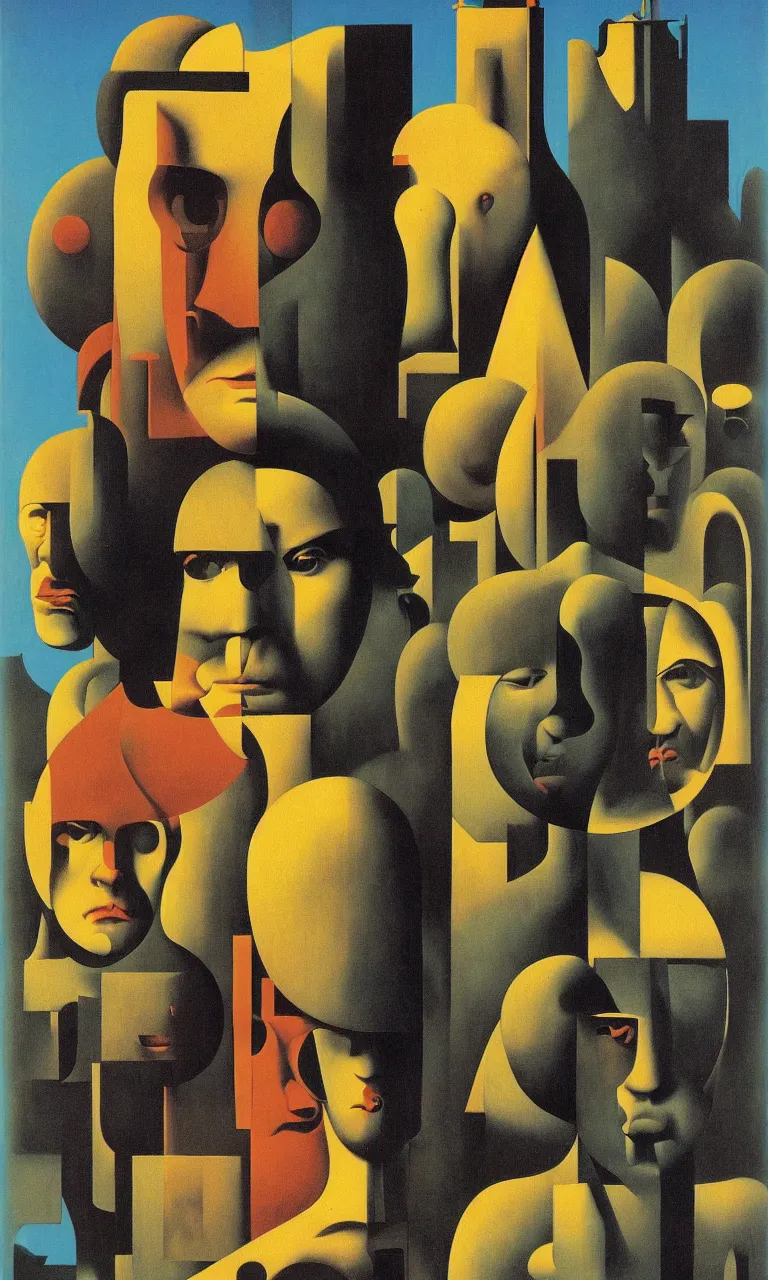 Image similar to Bauhaus Poster by Richard Corben by René Magritte, stoic caesar, surrealism