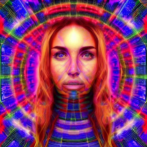 Image similar to a digital portrait of anna de armas, digital art by alex grey, instagram contest winner, computer art, glitch art, dystopian art, glitchy