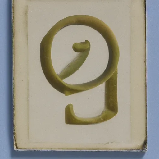 Image similar to a studio portrait of chalcedony with the letter r in the banding white background