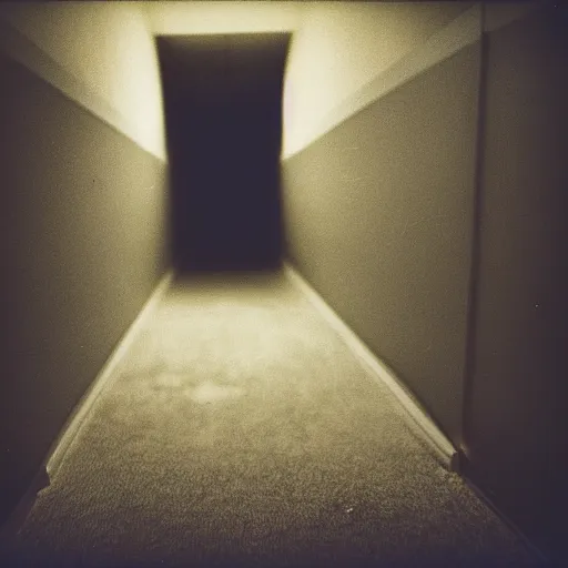 Image similar to creepy nursery liminal space, dark photograph