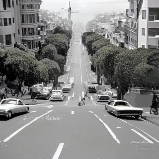 Image similar to San Francisco's Lombard Street In 1975