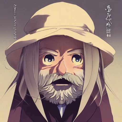 Image similar to portrait of the old man, funny hermit, anime fantasy illustration by tomoyuki yamasaki, kyoto studio, madhouse, ufotable, trending on artstation