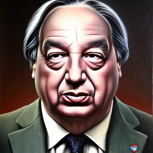 Image similar to ultra realistic portrait painting of Antonio Guterres , painted by Tristan Eaton Stanley Artgerm and Tom Bagshaw