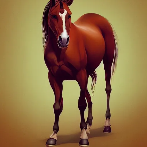 Prompt: concept art of anthropomorphic horse wearing a coat, digital art, photo realistic, highly detailed, art by george stubbs, anton fadeev, james gurney, ilya kuvshinov