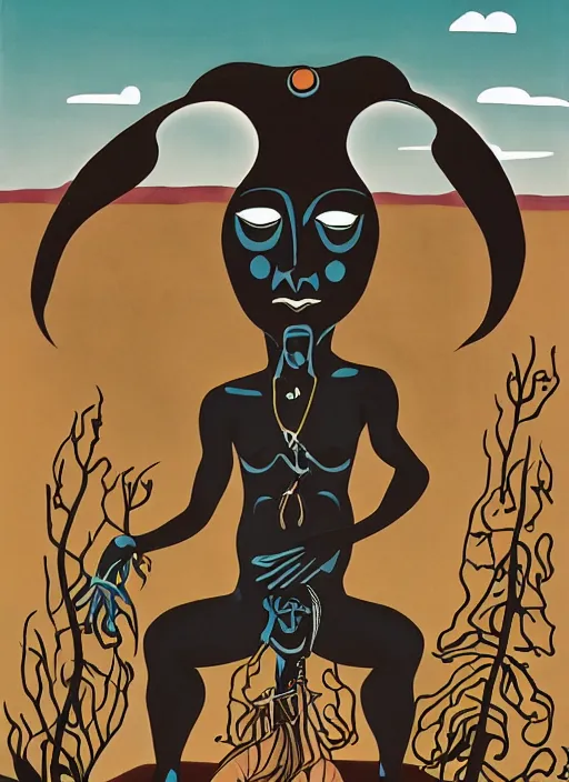 Image similar to a surreal painting of a shaman, by Cleon Peterson, voodoo, symbolist, soft colors, dramatic lighting, smooth, sharp focus, extremely detailed, aesthetically pleasing composition