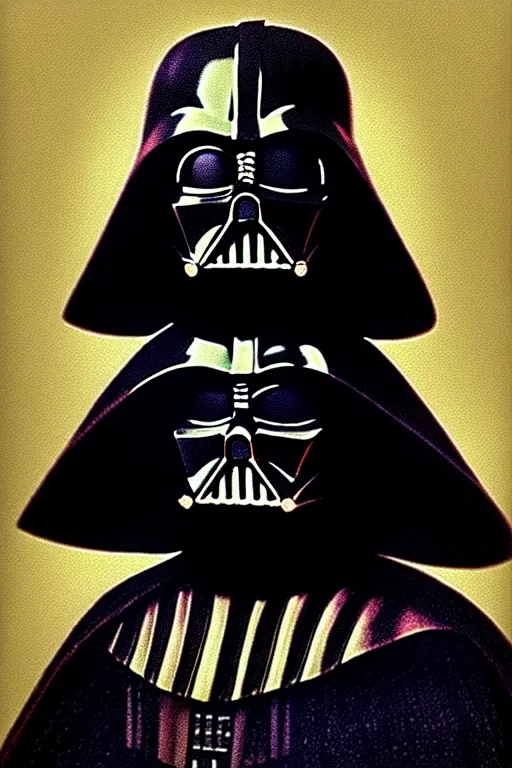 Prompt: high quality celebrity portrait of darth vader, painted by the old dutch masters, rembrandt, hieronymous bosch, frans hals, symmetrical detail