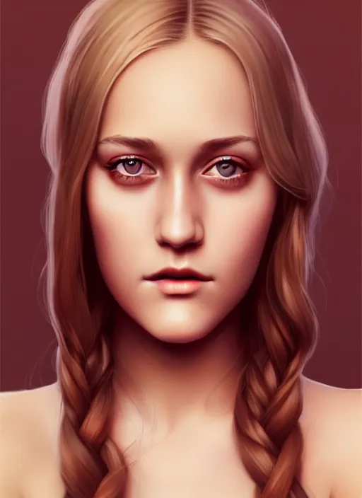 Image similar to full body gorgeous young Maika Monroe, realistic character concept, full body pose, autumn, makeup, shorter neck, illustration, symmetrical eyes and body, cinematic lighting, detailed realistic symmetrical eyes, artgerm, Joshua Middleton, single face, insanely detailed and intricate, beautiful