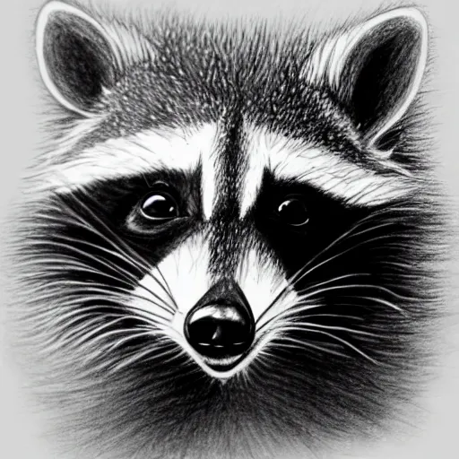 Prompt: a very detailed pencil drawing of a raccoon flipping the middle finger 4 k, high resolution, still, landscape, hd, dslr, hyper realistic, sketch