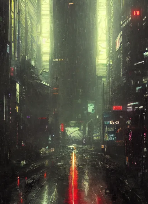 Image similar to cyberpunk batman, rule of thirds, russia, moscow, rain, lights, close - up, high quality, ultrarealistic, sculls, neon glow, 3 d, 8 k, ultra high detailed, by giger, trending on artstation, spotlight, by greg rutkowski, by da vinci, by van gogh, by jeremy mann, digital painting