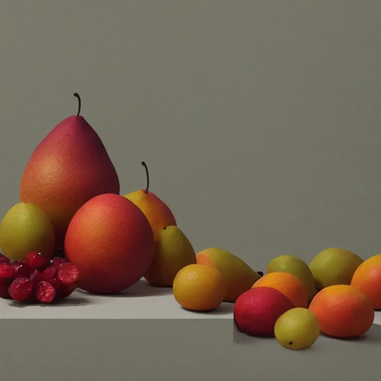 Image similar to still life fruit by beeple