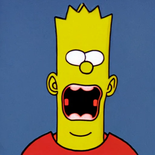 Image similar to ugly bart Simpson as Casper the ghost