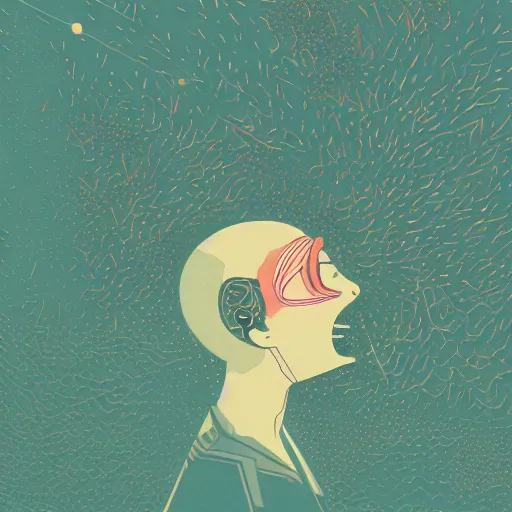 Image similar to illustration of Yelling, by Victo Ngai and James Gilleard