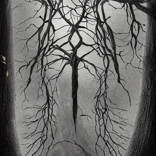 Prompt: Hour glass , with leaves and trees and _life_ are blossoming in the top section, flow through to sand , then turn darker, in to ash, decaying trees , bones, a human skull , highly detailed , trending on artstation