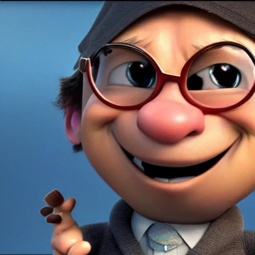 Prompt: steven spielberg as a pixar disney character from up 2 0 0 9 unreal engine octane render 3 d render photorealistic