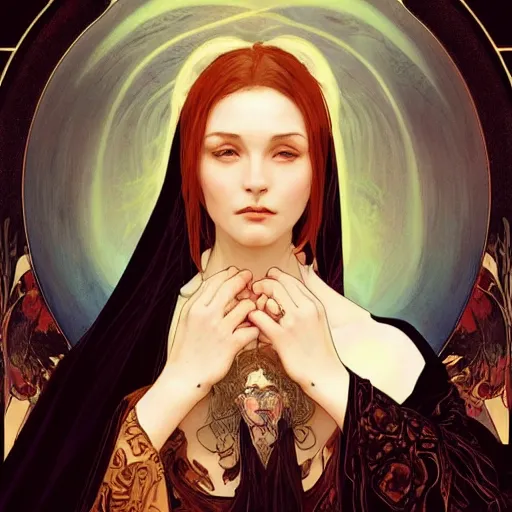 Prompt: A portrait of A beautiful!!!! angel in black flames by Ross Tran!! and alphonse mucha and greg rutkowski! and gustav doré!!,In style of digital art illustration.Symmetry.Highly detailed face.Fantasy,smooth,hyper detailed,sharp focus,Soft light.trending on artstation.4k