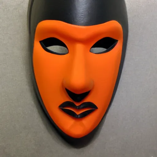 Prompt: orange gothic mask