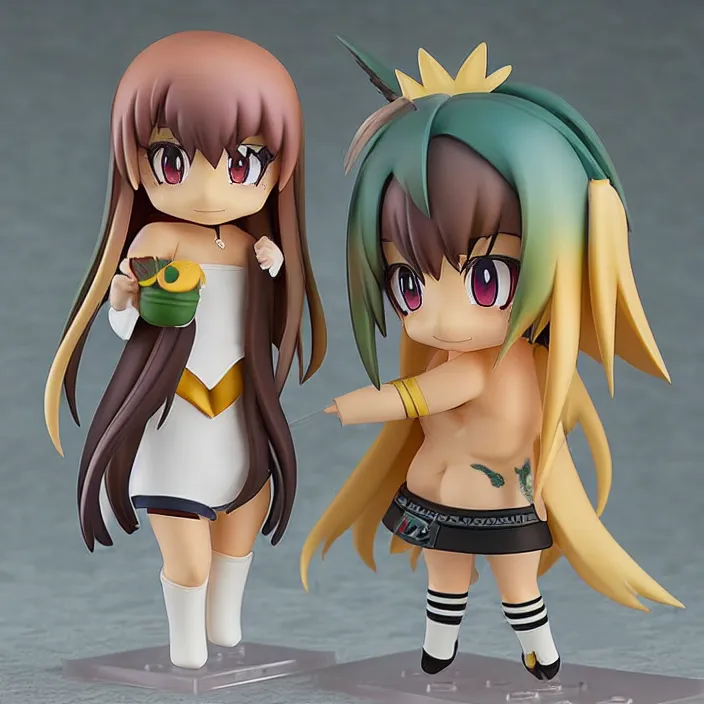 Image similar to snugglepot and cuddlepie, an anime nendoroid of snugglepot and cuddlepie, figurine, detailed product photo