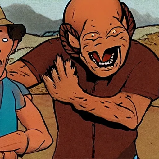 Prompt: tremors Saturday morning cartoon