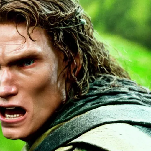 Image similar to Live Action Still of Jerma in The Lord of the Rings, real life, hyperrealistic, ultra realistic, realistic, highly detailed, epic, HD quality, 8k resolution, body and headshot, film still