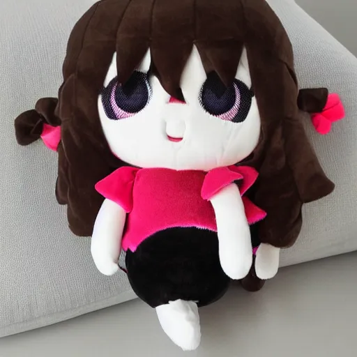 Prompt: cute fumo plush of the nasty girl who told rumors behind everybody's back