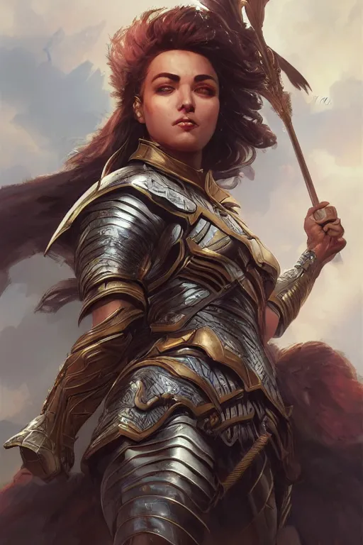 Image similar to amazon valkyrie athena, d & d, fantasy, portrait, highly detailed, headshot, digital painting, trending on artstation, concept art, sharp focus, illustration, art by artgerm and greg rutkowski and magali villeneuve