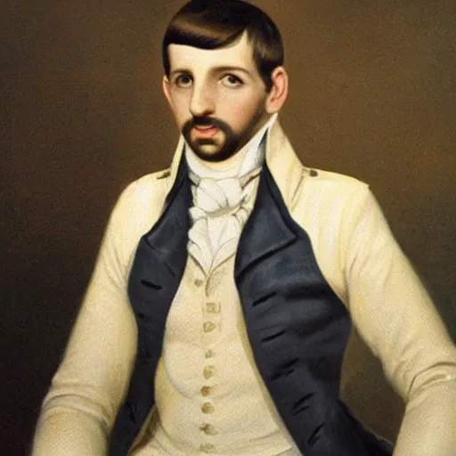 Prompt: regency era painting of a young ringo starr without beard