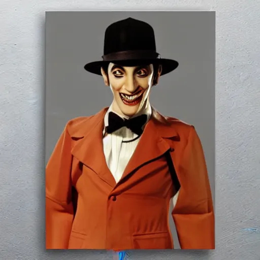 Prompt: pee wee herman as a droog from a clockwork orange. singing and dancing. concept art, matte, sharp focus, painting by frank frazetta, highly detailed, high quality, 8 k, soft lighting, realistic face, path traced