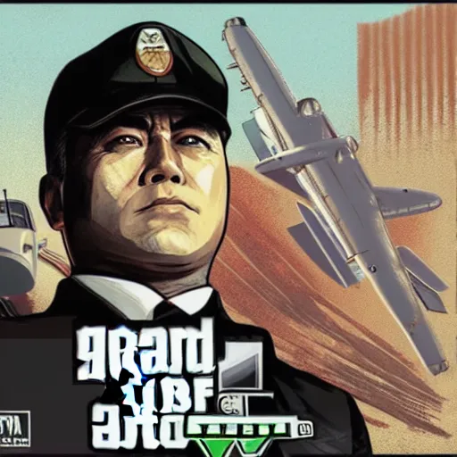 Image similar to isoroku yamamoto in gta v, cover art by stephen bliss, boxart, loadscreen