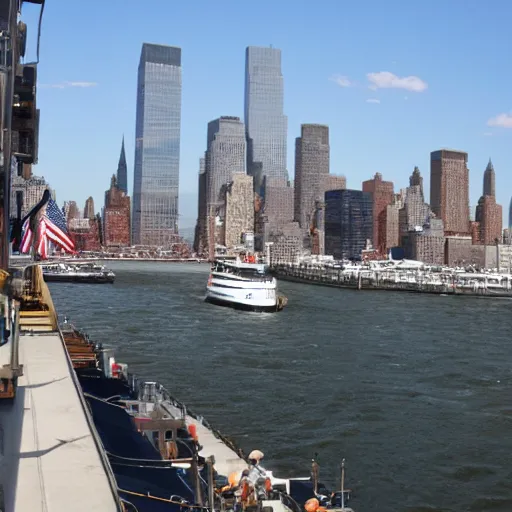 Image similar to view of New York warship marina