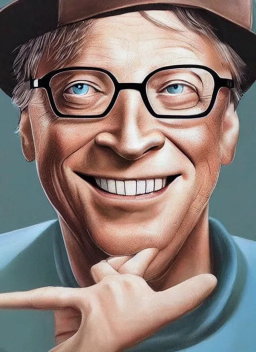 Image similar to bill gates in icecube form