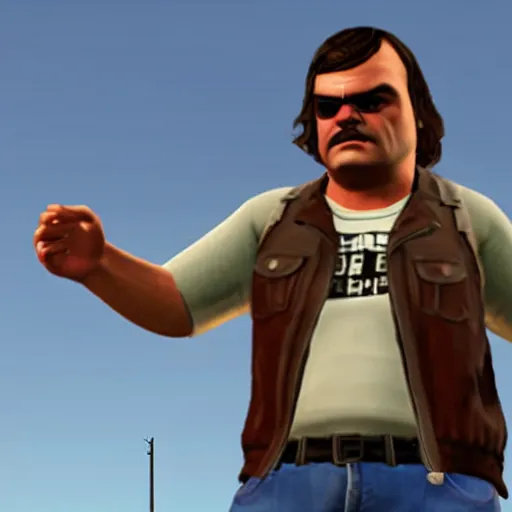 Image similar to jack black as character in grand theft auto 5