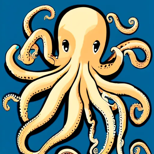 Prompt: an octopus with octopuses in the tentacles, recursive