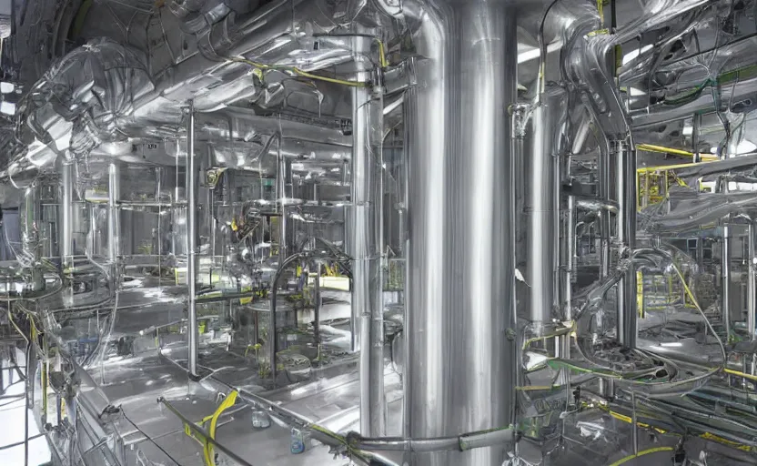Image similar to An intricate piping and cooling system for anti-matter containment