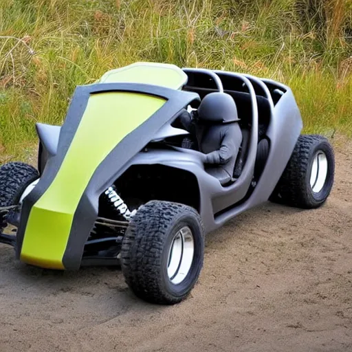 Image similar to a dune buggy that looks like an ankylosaurus