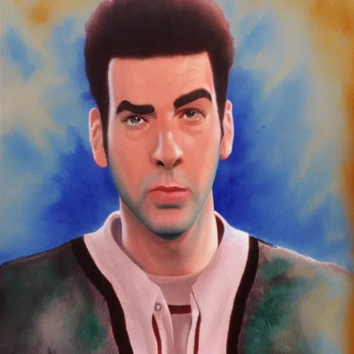 Prompt: a portray realistic of kramer from seinfeld