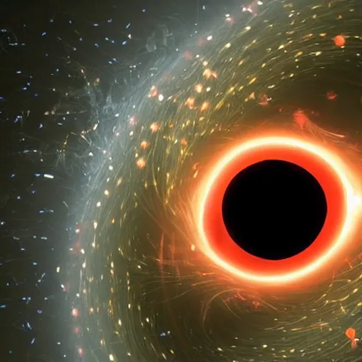 Image similar to Human Eye as a Blackhole with sparks