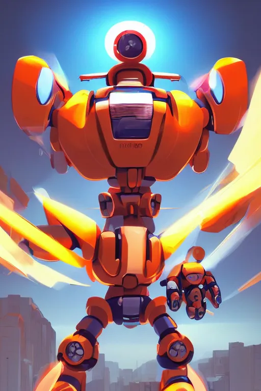 Image similar to metabots medabots medarotto medarot robot minimalist comics, behance hd by jesper ejsing, by rhads, makoto shinkai and lois van baarle, ilya kuvshinov, rossdraws global illumination ray tracing hdr radiating a glowing aura