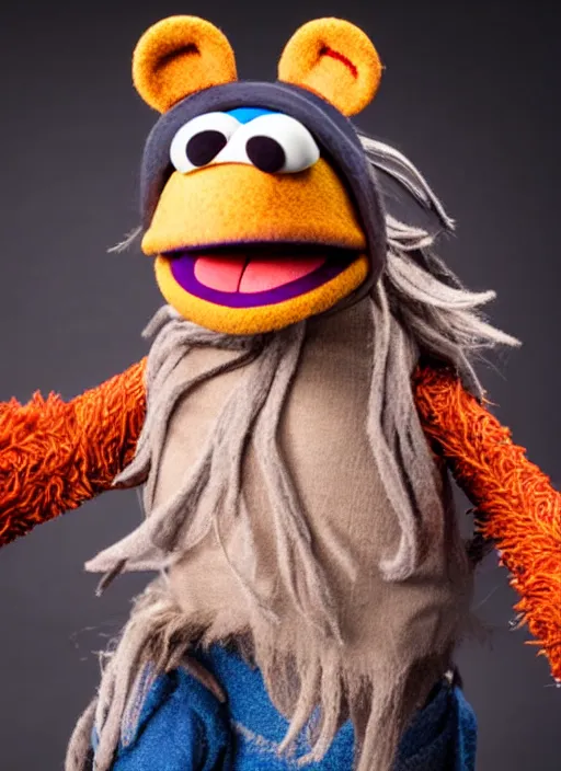 Prompt: studio portrait still of muppet thor as a muppet muppet as a muppet, 8 k, studio lighting, key light,