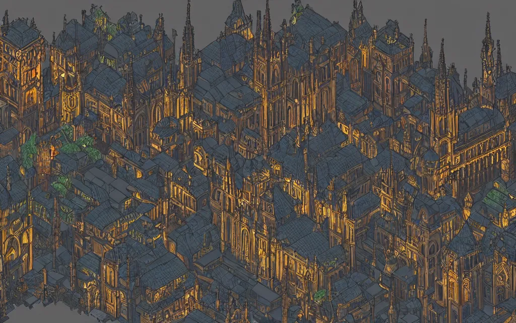 Prompt: an 18th gothic city at night. Pixel art, side scroller, (gloomy), (fantasy).