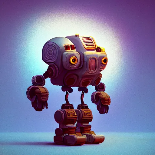 Prompt: fluffy robot character :: by beeple and James Gilleard and Justin Gerard :: ornate, dynamic, particulate, intricate, elegant, highly detailed, centered, artstation, smooth, sharp focus, octane render, 3d